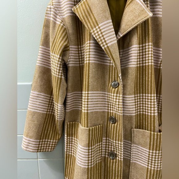 A New Day Target Pea Plaid Coat in Light Pink & Brown (M) - Picture 4 of 11